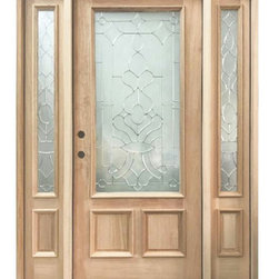 Mahogany Square Top Decorative Door - Front Doors