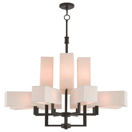 Livex Lighting Rubix Bronze Light Foyer Chandelier