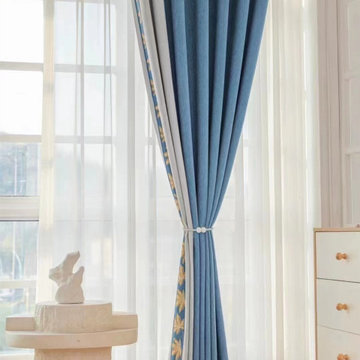 QYFL2302HA 2023 New Arrival Petrel Blue Grey Green Wave Pattern Chenille Ready M