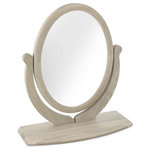 Bentley Designs - Bordeaux Chalked Oak Vanity Mirror, 50x60 cm - Bordeaux Vanity Mirror vaunts a certain elegance and refinement that brings a sense of subtle sophistication to any home. The range features a wide choice of cabinets featuring gently bowed fronts, soft curved frames and delicate turned legs. The range boasts Blum soft-closing drawers for that extra refinement and pull out shelves for a superior customer experience