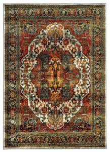 Casa Old World Persian Red and Multi Rug, 7'10"x10'10"