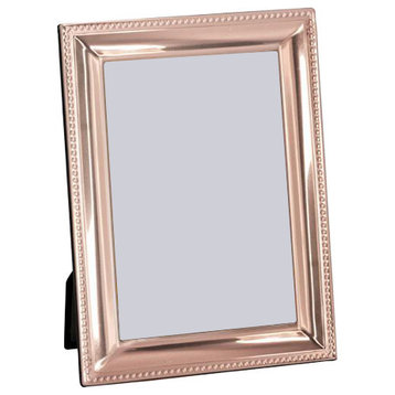 Elegance Frame 5"x7" Beveled With Beaded Border, Copper Finish Alum