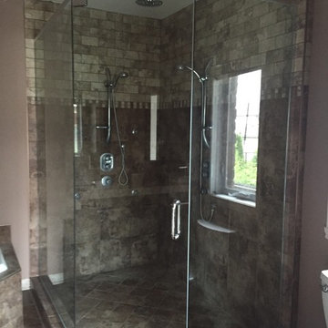 Custom Corner walk in shower glass doors