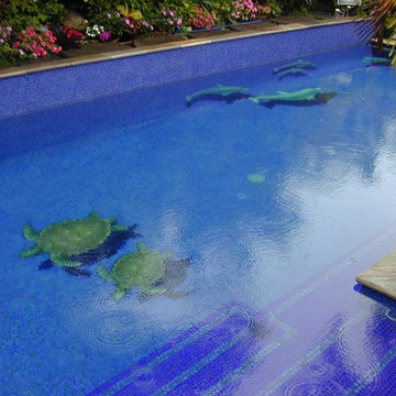 Sea Turtle Pool Tile Design