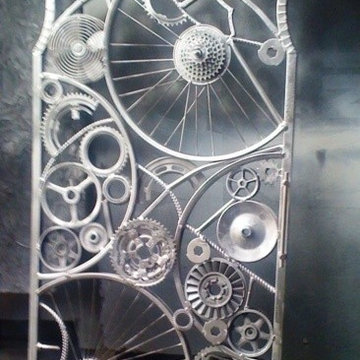 Artistic Industrial Metal Door