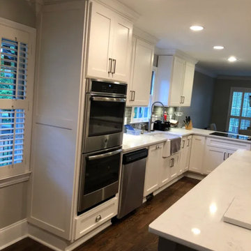 custom kitchen and includes drawer for pet plate