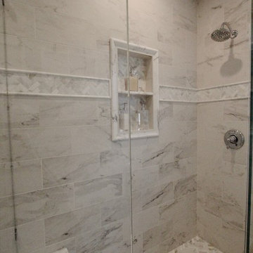 White and Gray Bathroom Showcase