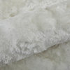 Weave & Wander Freya Plush Shag Rug, White, 10'x10' Round