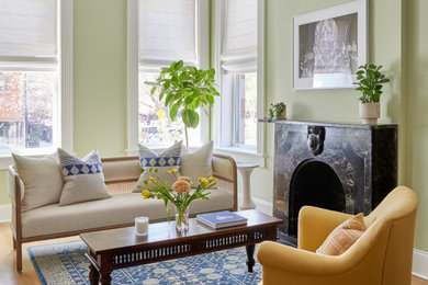 Living room - victorian living room idea in Boston