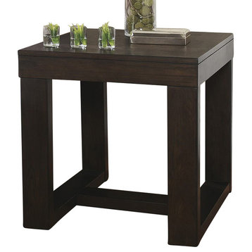 Watson Square End Table in Dark Brown T481-2