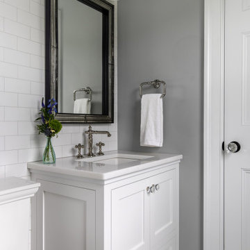 Upscale Maritime in Mystic Guest Bathroom