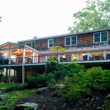 Design Builders mahogany screened porch & Zuri deck in Potomac MD