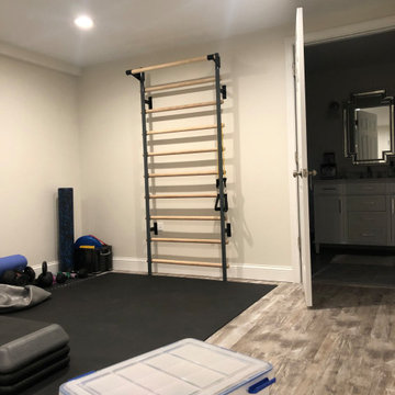 Modern Basement Renovation With Home Gym, Lexington, MA