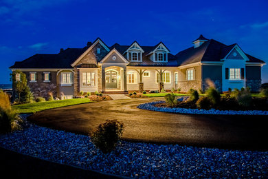 Inspiration for a large craftsman exterior home remodel in Denver