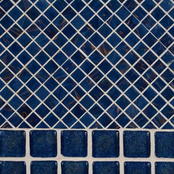 Blue Iridescent And Blue Glass - Tile