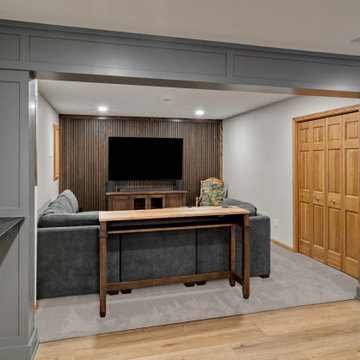 Modern Entertaining: Custom Basement in Coon Rapids