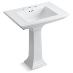Kohler - Kohler Memoirs Stately 30" Pedestal Bathroom Sink w/ 8" Widespread Holes, White - The Memoirs collection with Stately design draws its inspiration from traditional furniture and architectural elements. The crisp, clean lines of this pedestal sink evoke the splendor of fine antiques.