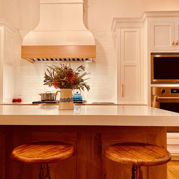 New Canaan White and Oak Kitchen