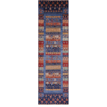 Runner Hand-Knotted Persian Gabbeh Tribal Rug 2' 7" X 9' 2" - Q18367