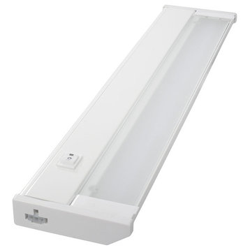 120V Dimmable LED Under Cabinet Metal Light Bar, AQUC, White, 18"