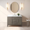Vanity Art Bathroom Vanity Cabinet with Sink and Top, Driftwood Gray, 48", Brushed Nickel