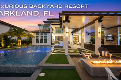 We Created A Luxurious Backyard Resort For This Home In Parkland Bay