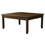 Hershy Way - Cypress Conversation Table - Bring relaxation and classic style to your backyard with the Cypress Conversation Table! Created in the USA by Amish craftsmen, it is made with durable cypress wood in a dark brown finish and assembled using stainless steel hardware. Its simple lines and gorgeous wood make it as versatile as it is lovely. Place alongside any decor to make your yard or porch into a retreat full of relaxation, fun, and memories.