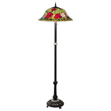 62 High Tiffany Rosebush Floor Lamp