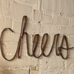 JUNKYARD BEAUTY - "CHEERS" SCRAP METAL SIGN - Products