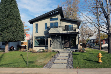 Example of a trendy exterior home design in Denver