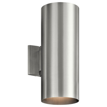Kichler 2 Light Outdoor Wall Sconce in Brushed Aluminum