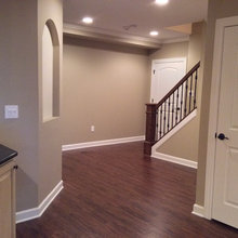 basement hallways/color/flooring