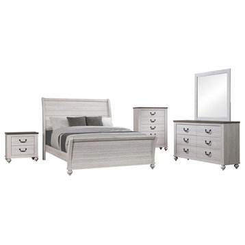 Coaster Stillwood 5-piece California King Panel Wood Bedroom Set Gray and Brown