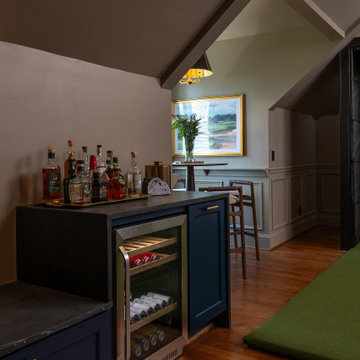 Raleigh NC Bonus Room Remodel — Golf Simulator Lounge & Wet Bar