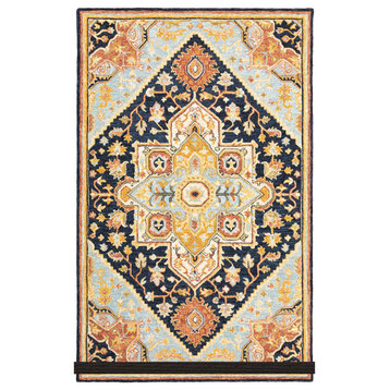 Asher Bohemian Dreams Navy and Rust Area Rug, 2'6"x8'