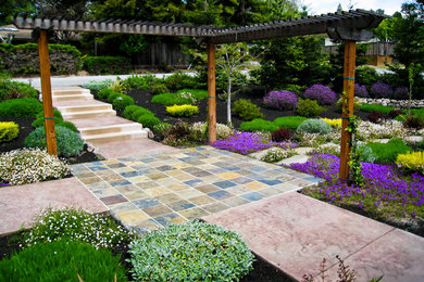 Inspiration for a backyard stone garden path in San Francisco.