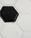10.25"x11.75" Victorian Hex Flower Mosaic Tiles, Set of 10, White and Black, Dot