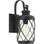Progress Lighting - Hollingsworth Wall Lantern - Hollingsworth lanterns feature a crisscross design that surrounds clear seeded glass, emulating popular farmhouse d�cor. Ideal for a variety of transitional exteriors when paired with either vintage or traditional bulbs. Includes wall, hanging and post options. Uses (1) 100-watt medium bulb (not included).