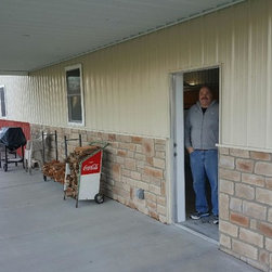 hobby shop with porch and stone wainscotting - Products