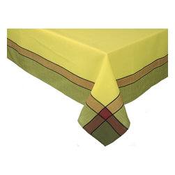 Xia Home Fashions - Riviera Table Linens 60"x104" Tablecloth, Celery - Tablecloths