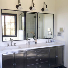 Wine country stainless steel bathroom vanity