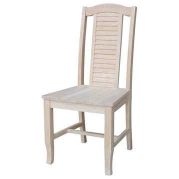 Seaside Solid Wood Chairs - Set of 2 - Unfinished