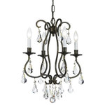 Crystorama - Crystorama 5014-EB-CL-S Ashton EX - Four Light Mini Chandelier - Curvaceous clean lines compose a base showcasing sAshton EX Four Light English Bronze Clear *UL Approved: YES Energy Star Qualified: n/a ADA Certified: n/a  *Number of Lights: Lamp: 4-*Wattage:60w E12 Candelabra Base bulb(s) *Bulb Included:No *Bulb Type:E12 Candelabra Base *Finish Type:English Bronze