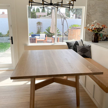 'Hex' Custom White Oak Dining Table (Cross Legs)
