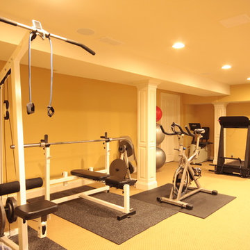 Basement Renovation with Workout Room