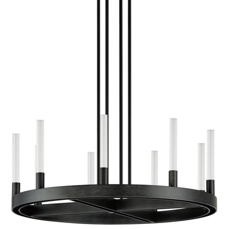 Maxim 16162CR Ovation 24"W LED Ring Chandelier - Black