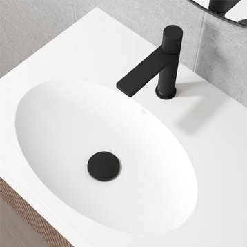 VIGO Bathroom Sink Pop-Up Drain, Matte Black, With Overflow