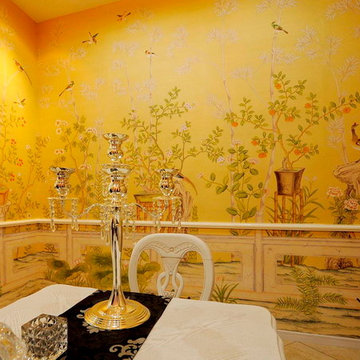 Hand painted wallpaper showroom