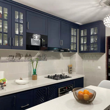 Finished Shaker Kitchen Real Shot – Cooking & Range Wall Zone