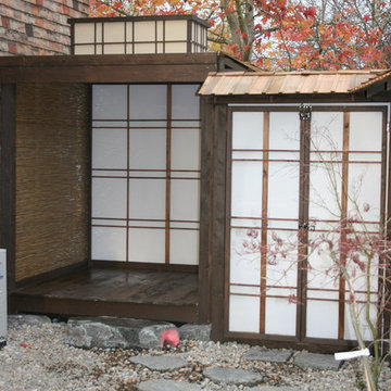 Japanese Style Entrance Garden and Formal Koi Pond